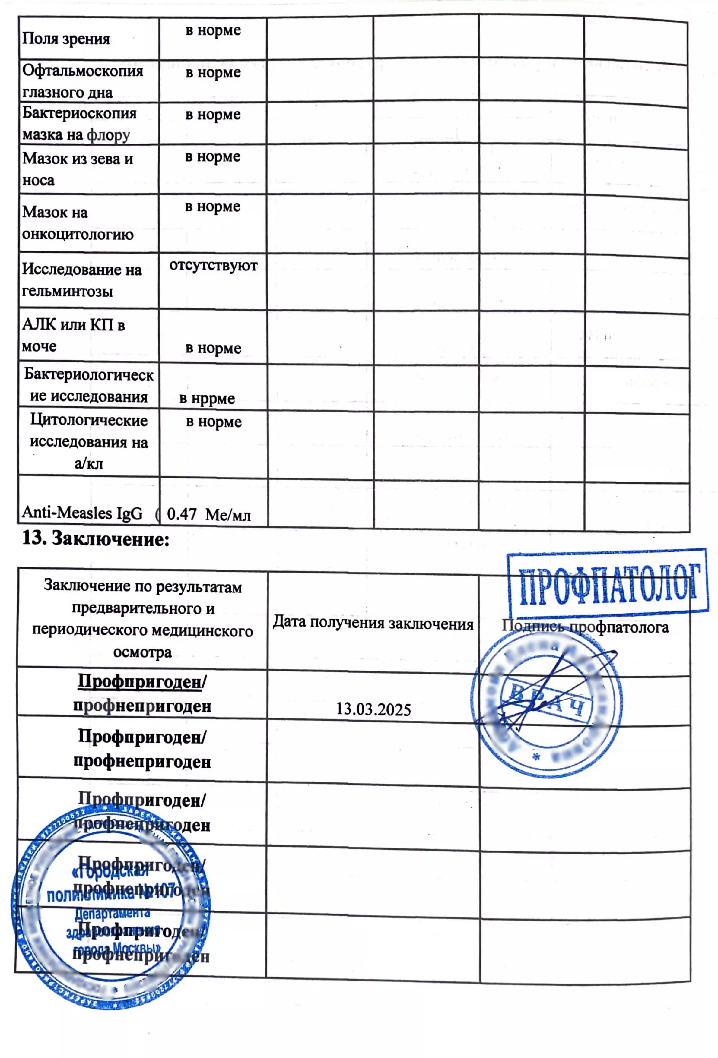 Купить Паспорт здоровья (справка 302-Н)